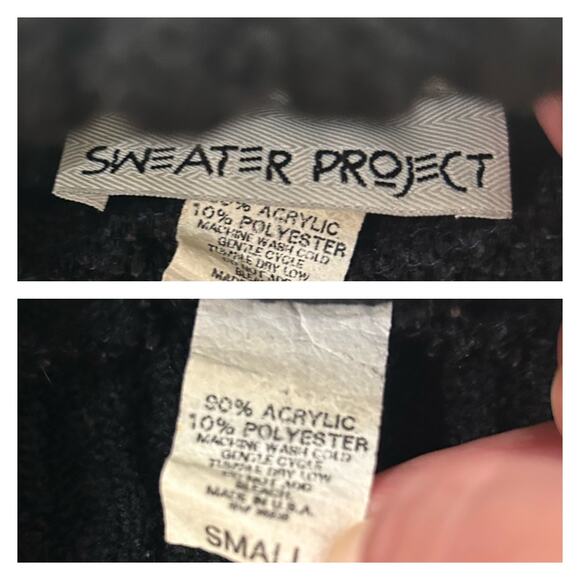 Vintage Fair Isle Knit Turtleneck Sweater Snowflake Nordic Pattern / Small - - Picture 4 of 5